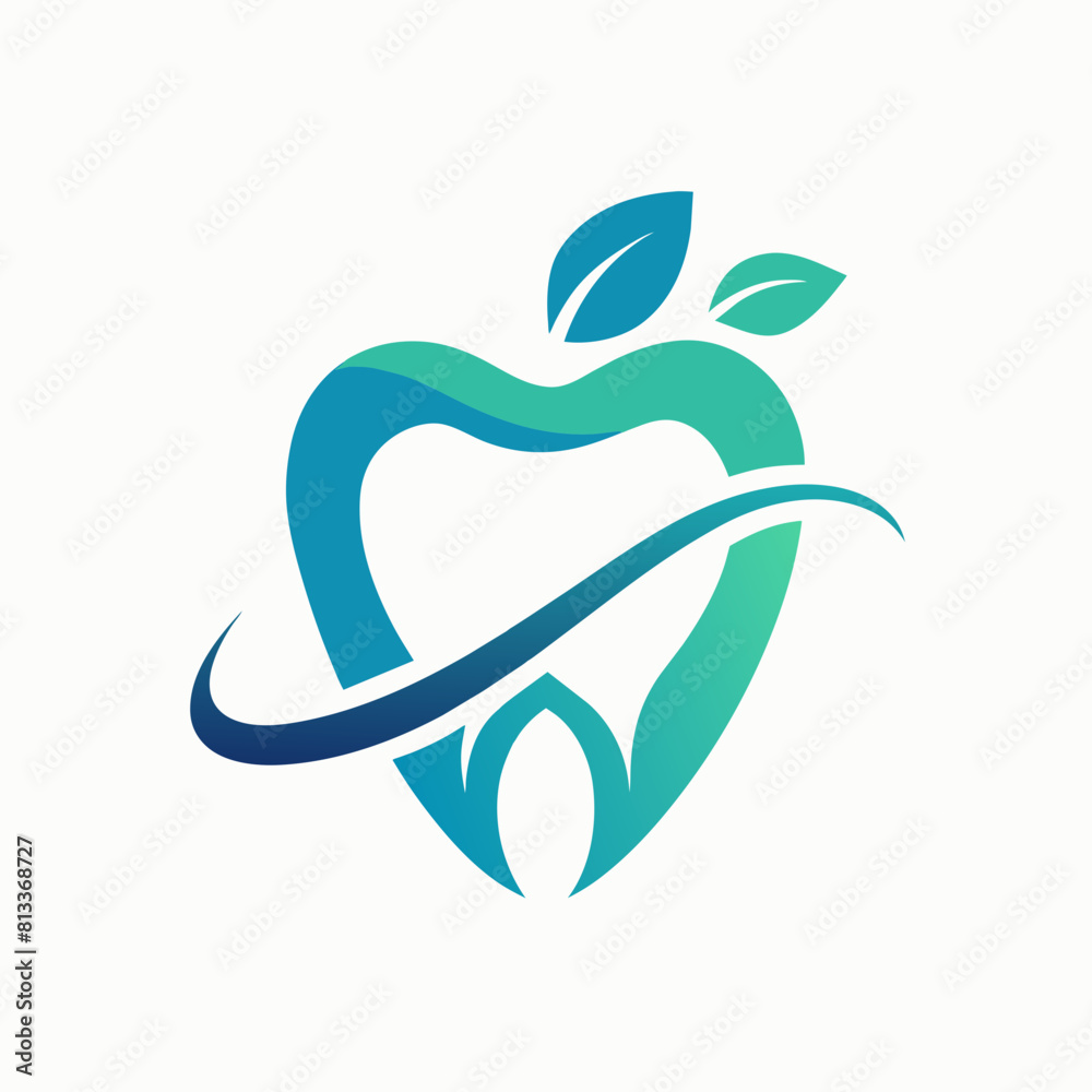 Simple and modern dental Care logo vector icon illustration.