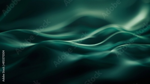 A green wave with a dark background