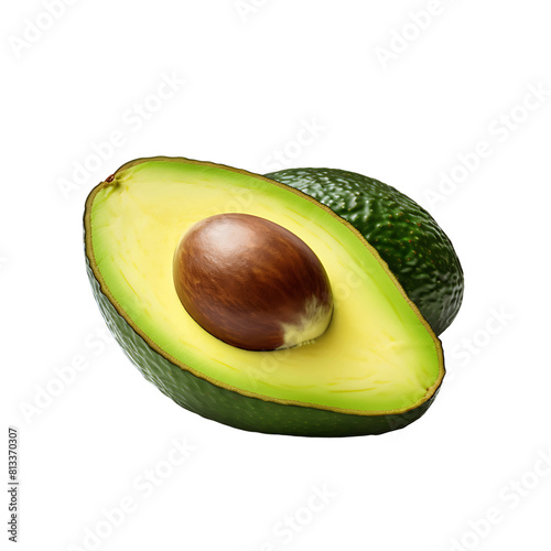 Fresh Avocado with Transparent Background Clipart