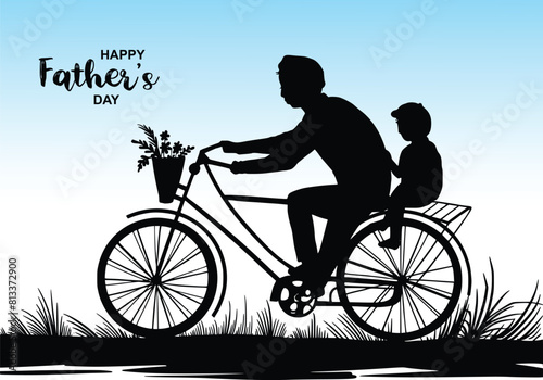 Happy fathers day celebration card background