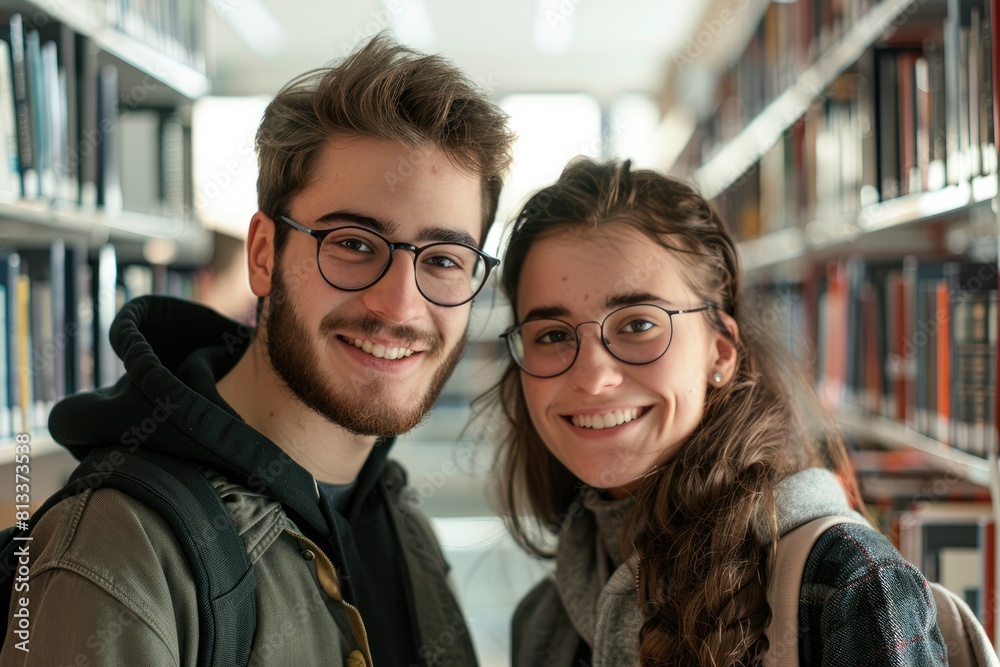 University students doing research in a library University students doing research in a library