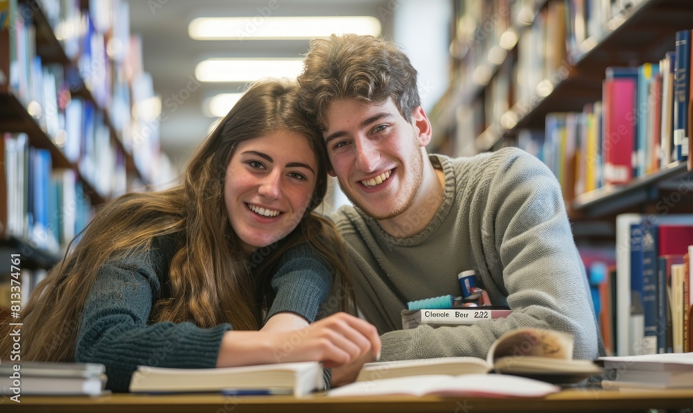 University students doing research in a library University students doing research in a library