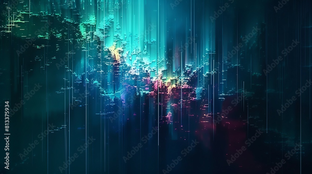 Heavy science glitch texture, futuristic glitch color noise blue pixel ...