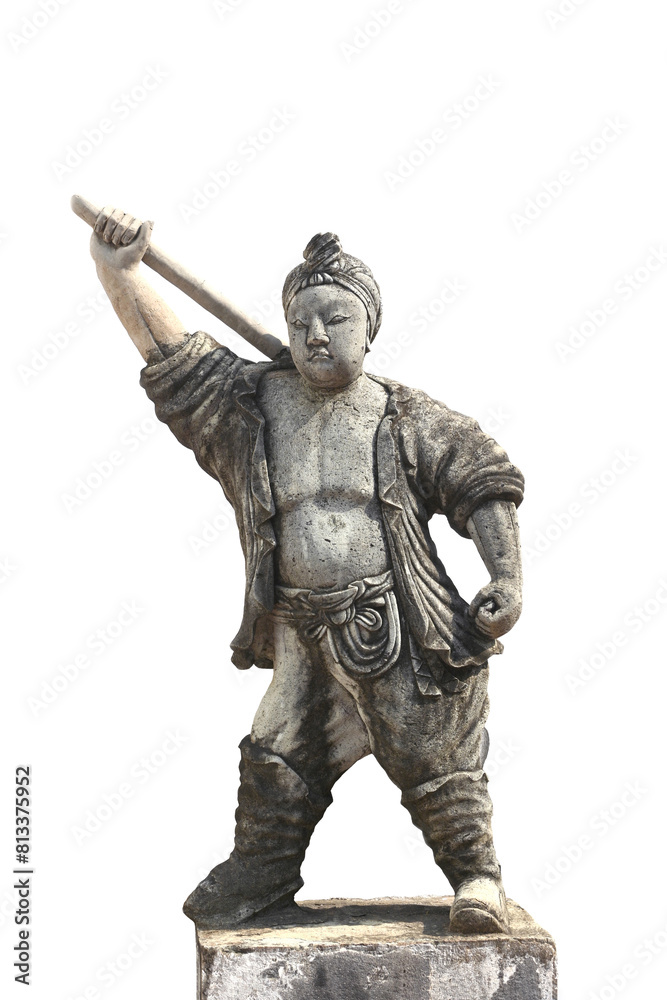 Chinese stone statue at the temple in Thailand. Chinese stone statue at the temple in Thailand.