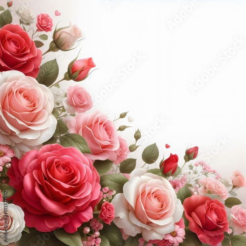 bouquet of pink roses 