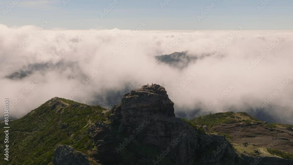 Drone flight over the mountains in Madeira Portugal Drone flight over the mountains in Madeira Portugal