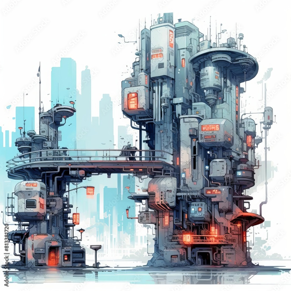 Display platform flat design side view cyber punk theme water color Monochromatic Color Scheme Display platform flat design side view cyber punk theme water color Monochromatic Color Scheme