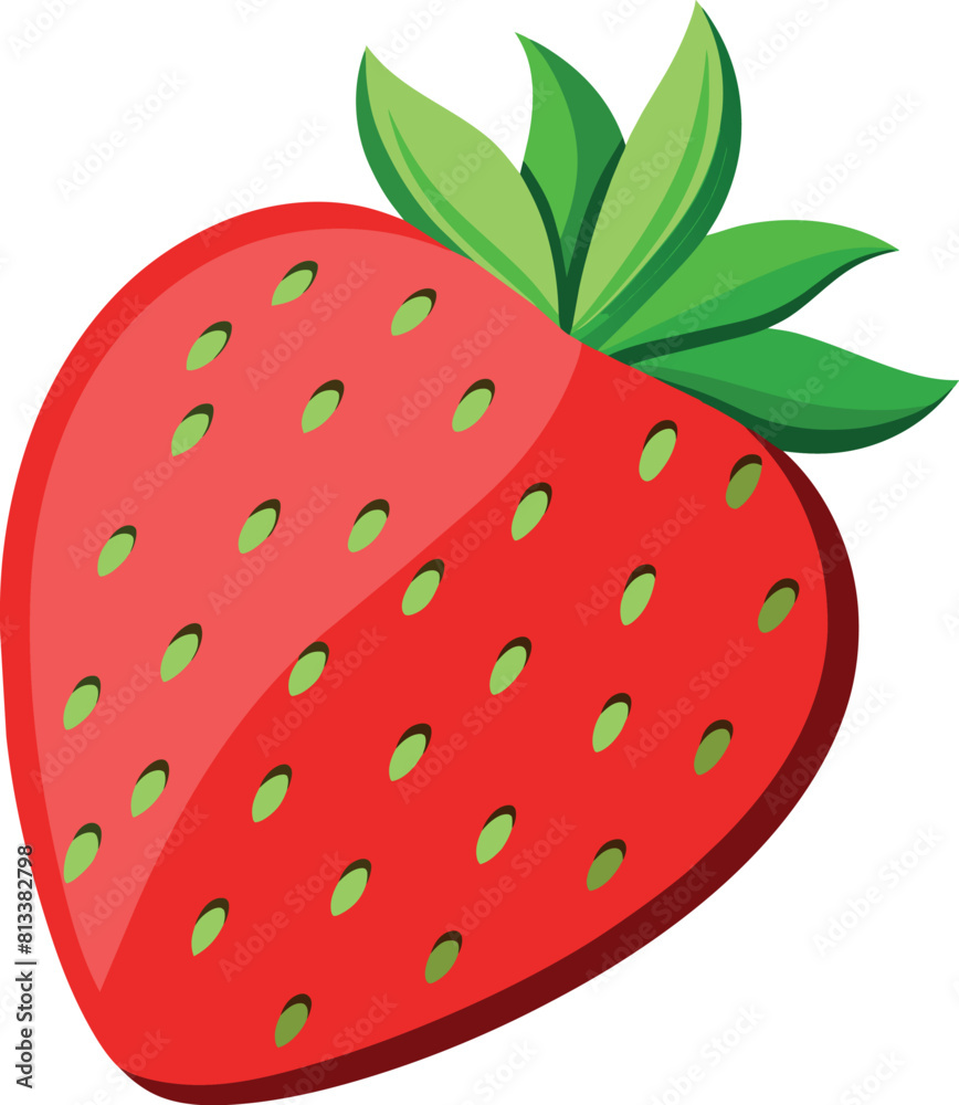 Strawberry fruit fruit isolated vector illustrations on white background generated by Ai Strawberry fruit fruit isolated vector illustrations on white background generated by Ai