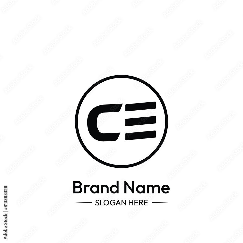 CE Letter Logo Design. white Background. CE Letter Logo Design. white Background.