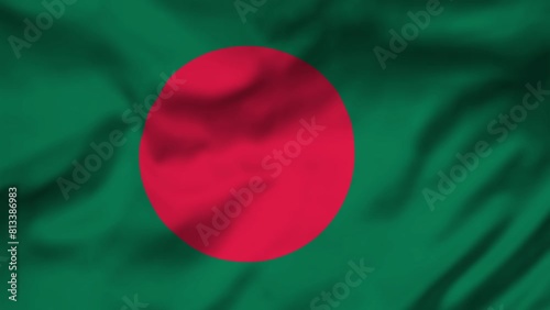 Bangladesh Flag waving in the wind, National Flag background video, High Speed Full HD 4K