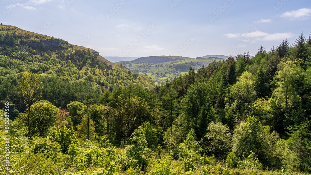 Obraz premium Denbighshire landscape near World's End, Wales, UK