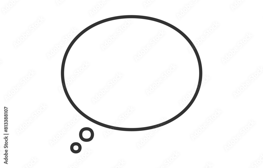 考え中のシンプルな丸いふきだし【ベクターイラスト素材】 考え中のシンプルな丸いふきだし【ベクターイラスト素材】