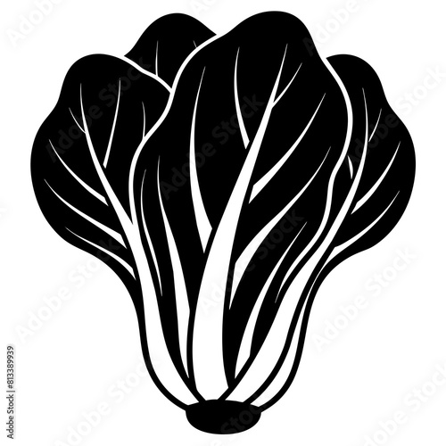 illustration of a bok choy vector silhouette
