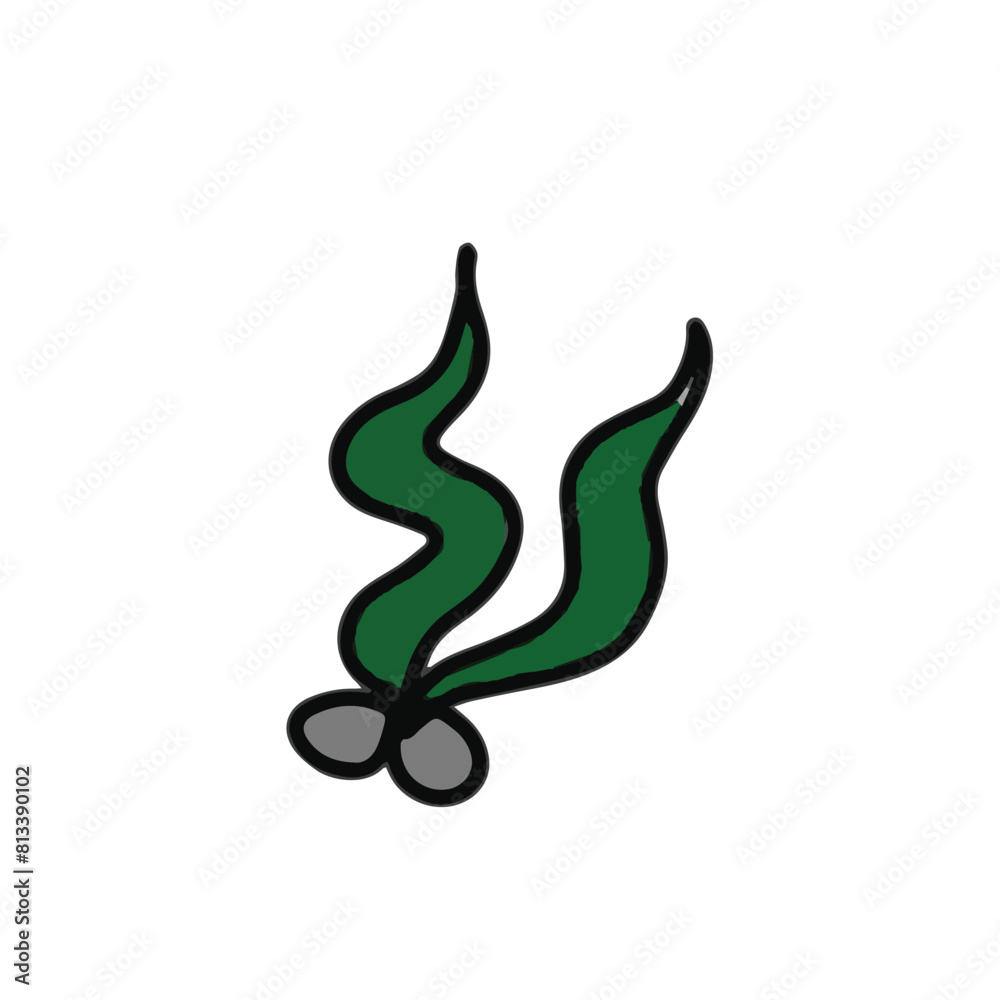 Obraz premium Sea animals under the sea vector