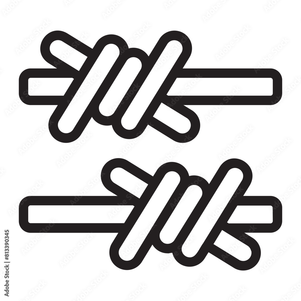 barbed wire line icon barbed wire line icon
