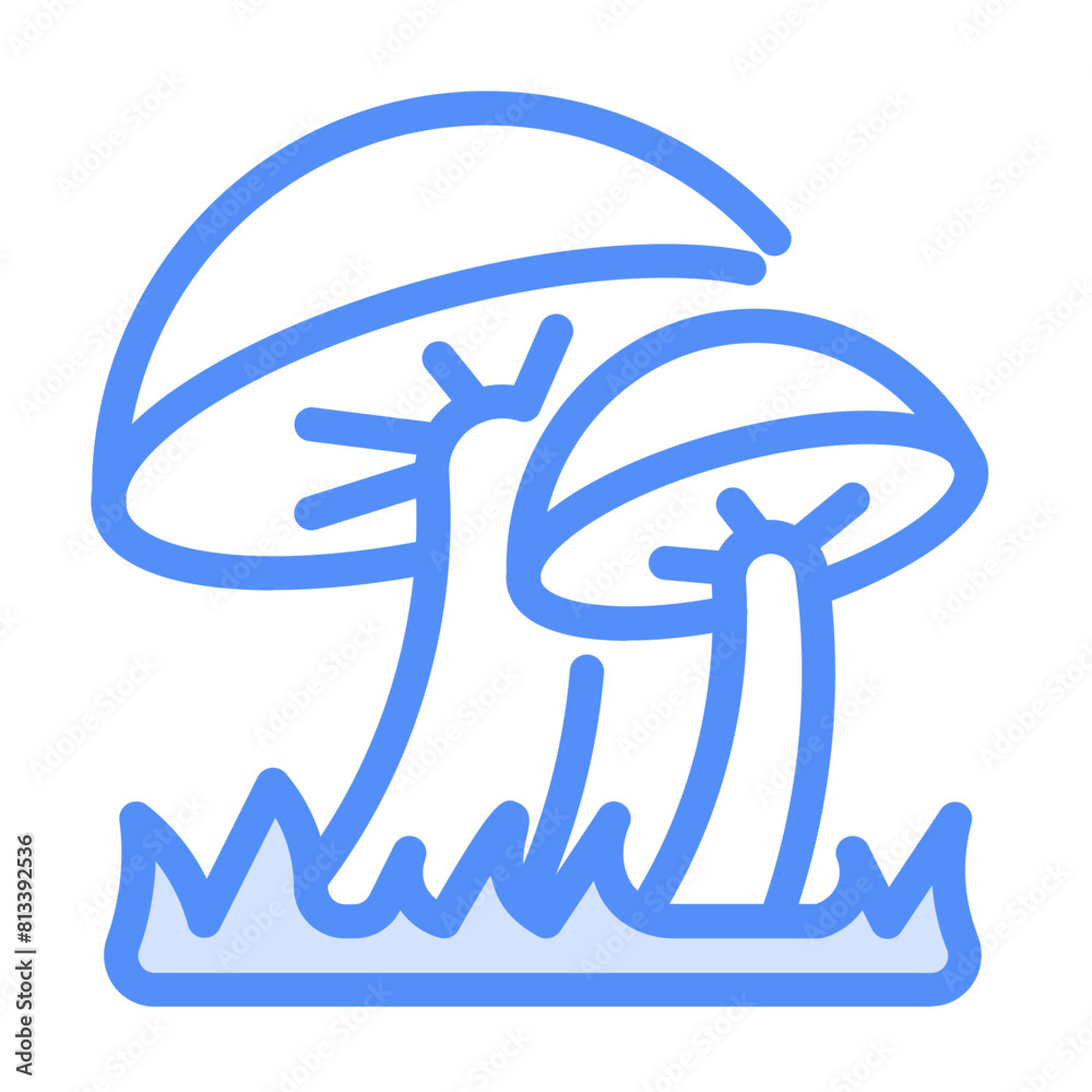 Fototapeta premium Mushroom Icon With Lineal Color Style