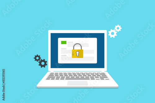 Caring for Online Business Sophisticated Blue Background