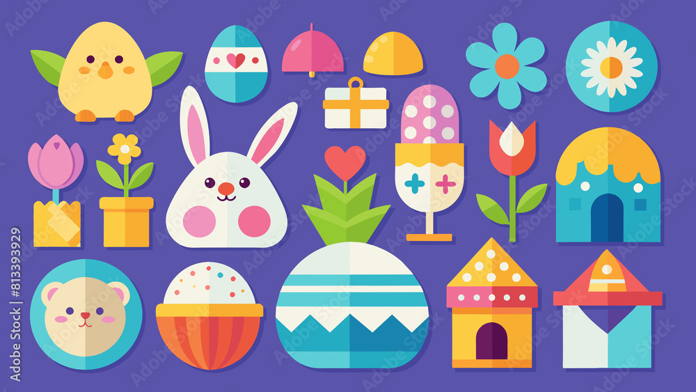 Easter Icons Set Easter Icons Set