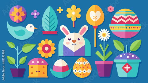 Easter Icons Set