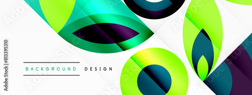 Vibrant circles and leaves in magenta and electric blue hues on a white backdrop. Eyecatching colorfulness and artistry in every detail