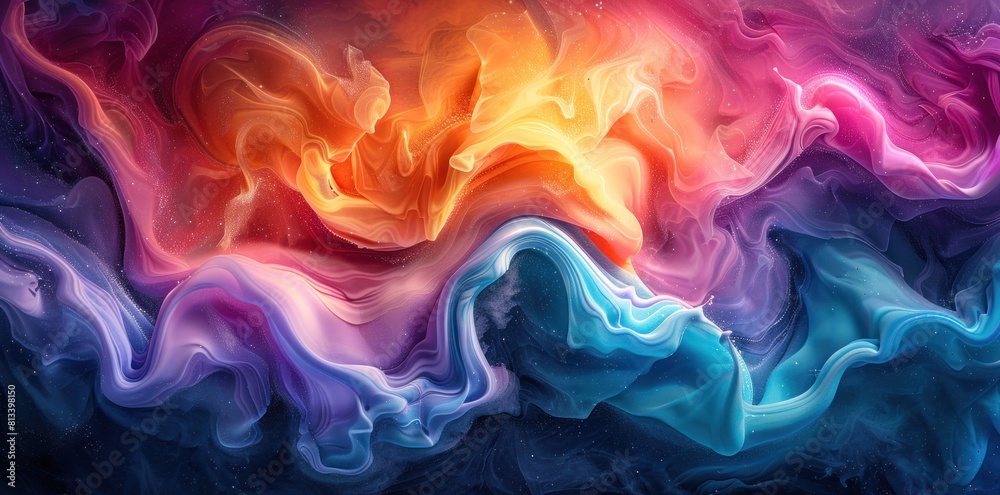 Obraz premium Futuristic colorful wave background