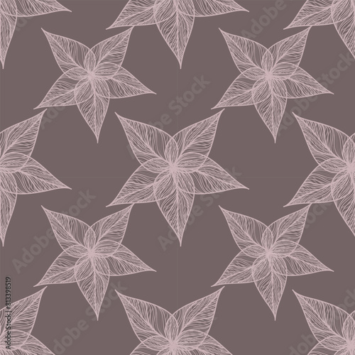 seamless pattern  Tropical leaf Wallpaper  nature leaves pattern design  Hand drawn outline design for fabric   print  cover  banner and invitation  Vector illustration.