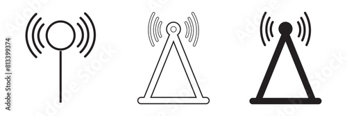 Radio tower linear icon