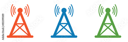 Radio tower linear icon
