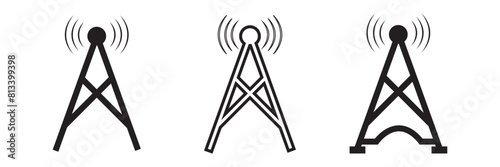 Radio tower linear icon