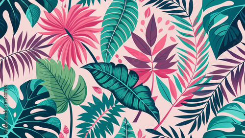 Tropical Tapestry: A Leafy Labyrinth of Exotic Plant Patterns