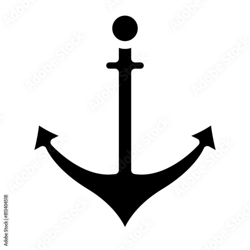 Ship anchor or boat anchor icon for apps and websites