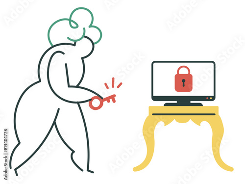 Unlocking the computer