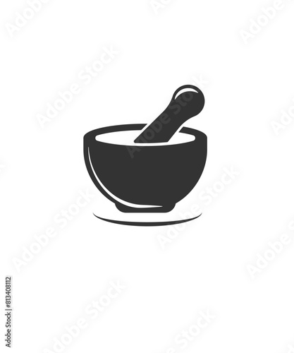 Mortar and Pestle Icon stock illustration
