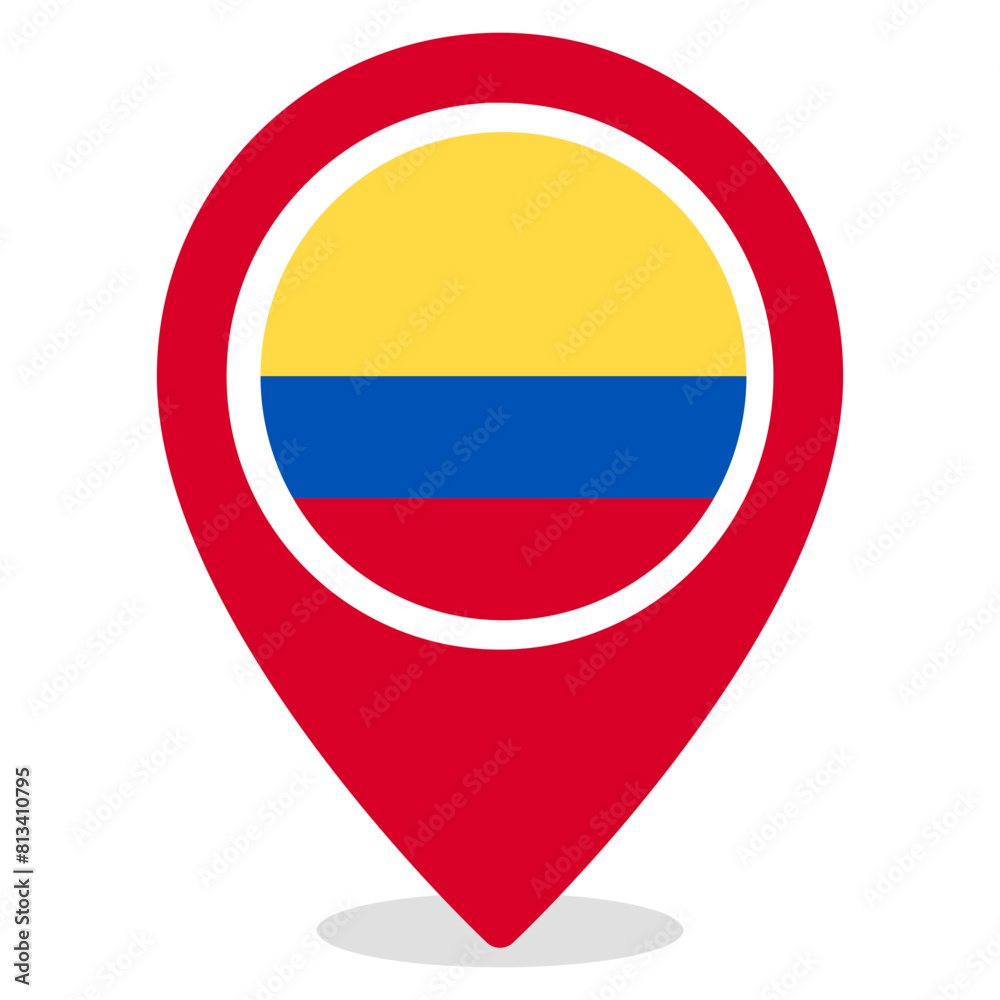 Vector Icon for Colombia, country, national, flag, world flag