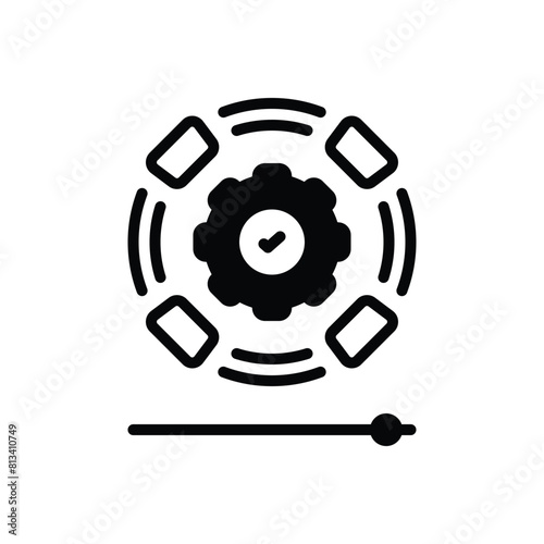 Black solid icon for excellent services