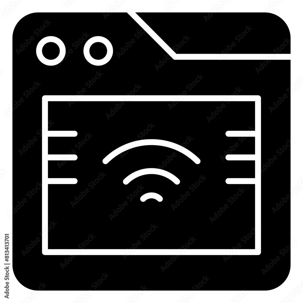 Vector Icon Browser, webpage, website, wifi Vector Icon Browser, webpage, website, wifi