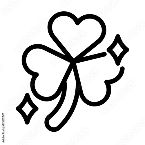 Clover Icon With Line Style 