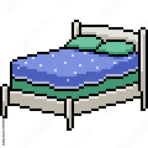 pixel art of bed in bedroom