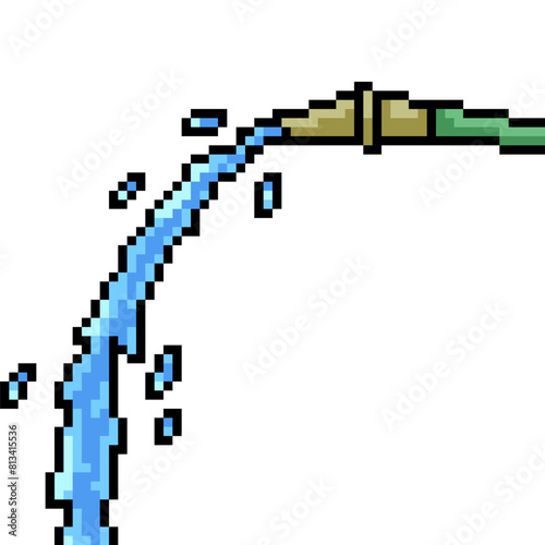 pixel art of hose water pouring