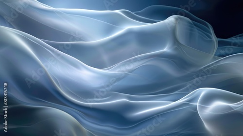 The abstract picture of the two colours of blue and silver colours that has been created form of the waving shiny smooth satin fabric that curved and bend around this beauty abstract picture. AIGX01.