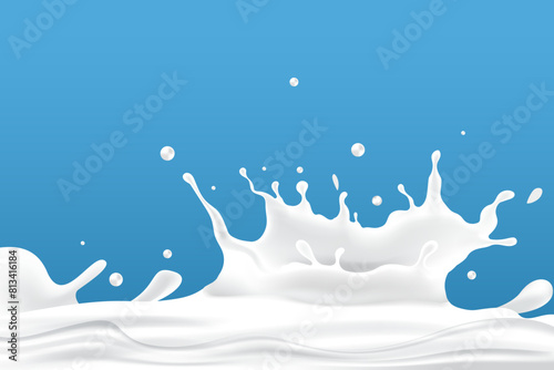 milky waves background. additional elements of milk design