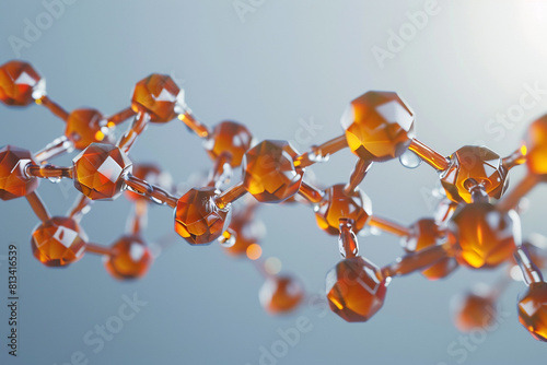 3D rendering of a molecule of the opioid analgesic alfentanil 