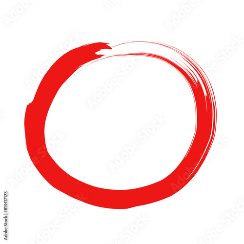 red highlight circle. red marker.