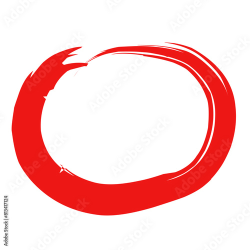 red highlight circle. red marker.