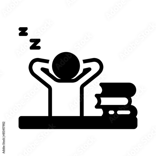 Vector solid black icon for Idle