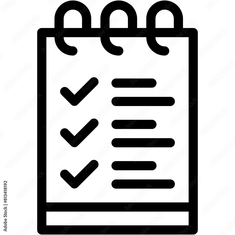 Vector Icon Checklist, list, note, list Vector Icon Checklist, list, note, list