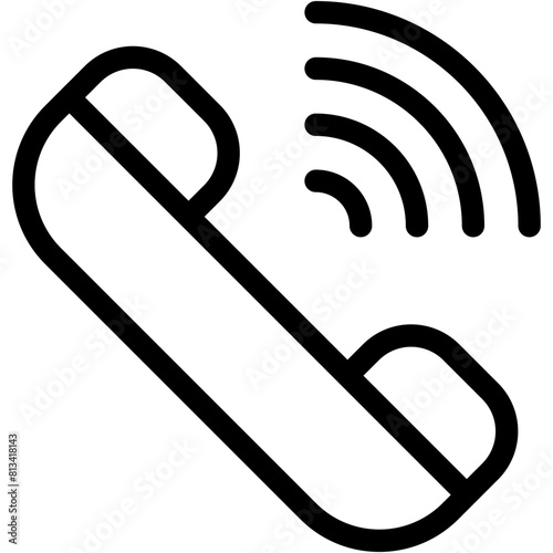 Vector Icon Call, communication, phone, receive, signa