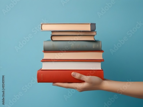 hand holding books