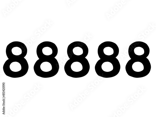 888ネット用語の拍手マーク／手描きイラスト