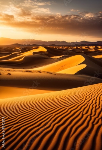 illustration  stunning desert sand dune scenery landscape  arid  barren  wilderness  region  scenic  view  natural  beauty  spectacular  desolate  sandy  dry 